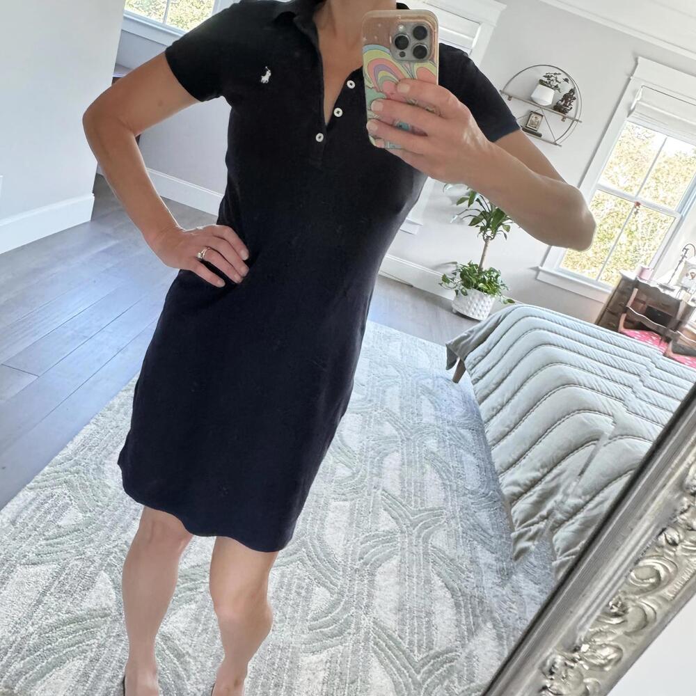 Ralph Lauren Sport Navy Blue Polo Dress Size S